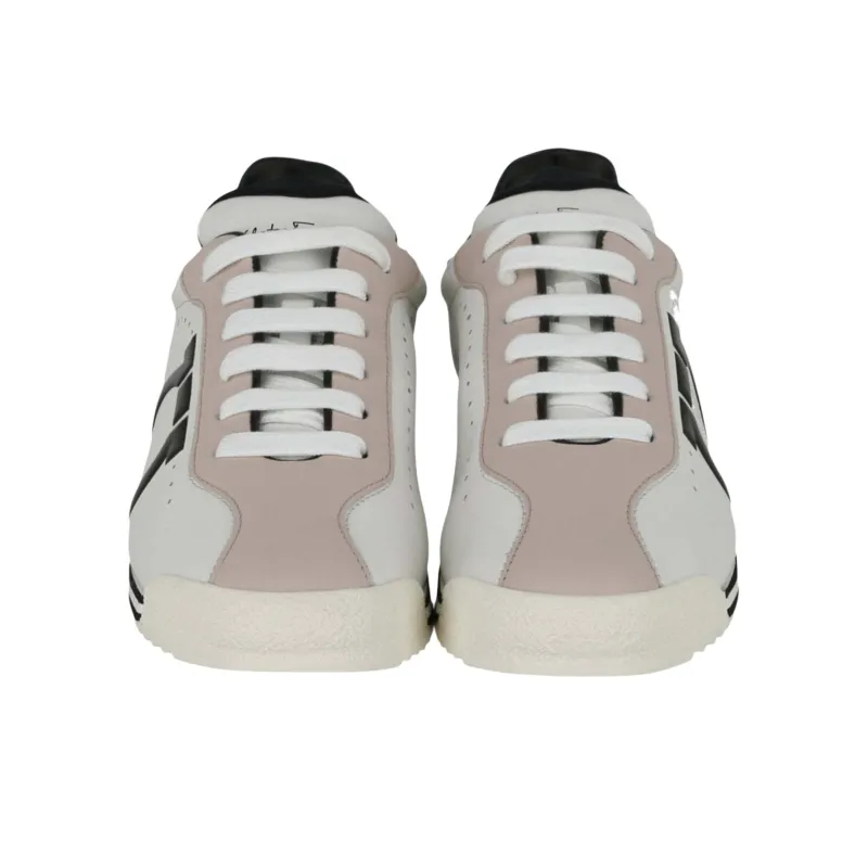 FERRAGAMO Low Top Casual Shoes Men's White Pink-4