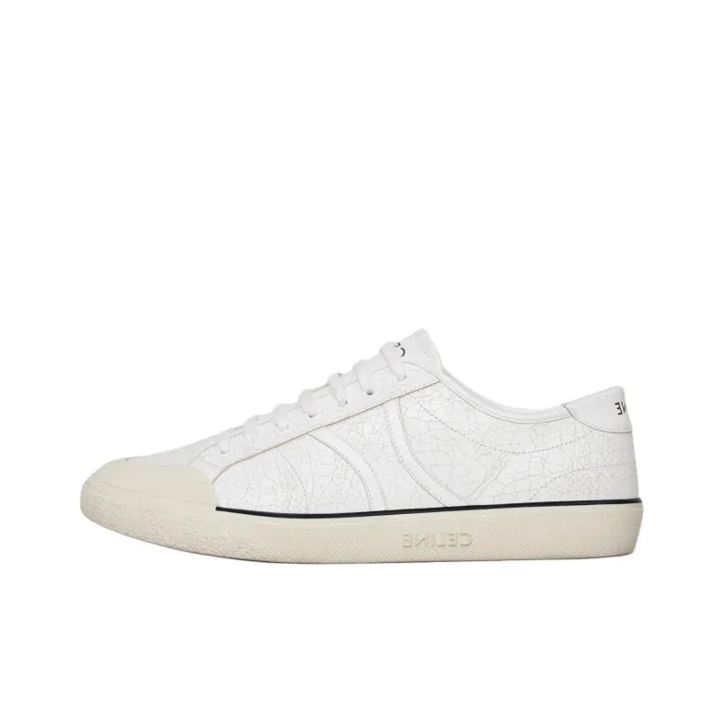 CELINE Low Top Skateboard Shoes Men's White-0