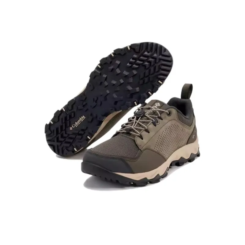 Columbia Anti Slip Wear Resistant Low Top Trekking Shoes Men's Moss Green-4
