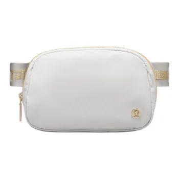 Lululemon Nylon Fanny Pack Regular Unisex Steam Gray & Gold & White