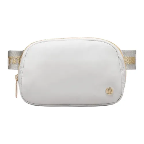 Lululemon Nylon Fanny Pack Regular Unisex Steam Gray & Gold & White