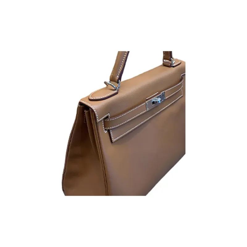 HERMES Kelly Madame Leather Kelly Bag Handbags Medium Size Women's 37 Gold Gold Brown-3