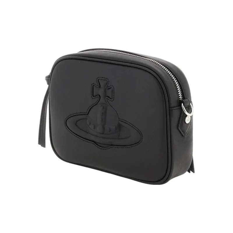 Vivienne Westwood ANNA EPI Leather Camera Bags Shoulder Bags Women's Black-1