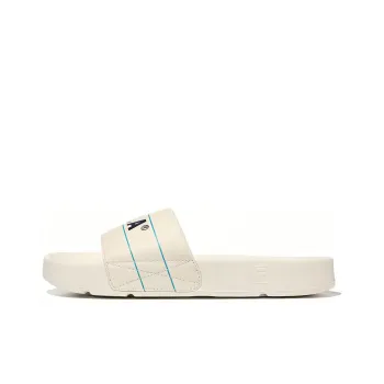 FILA Drifter Lines Casual Sports Slippers Unisex Beige Blue Korean Version 'Creamwhite Blue'