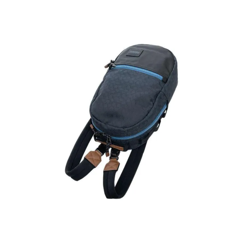 COACH Fabric Double-Sided Backpack Medium Size Women's Blue-3