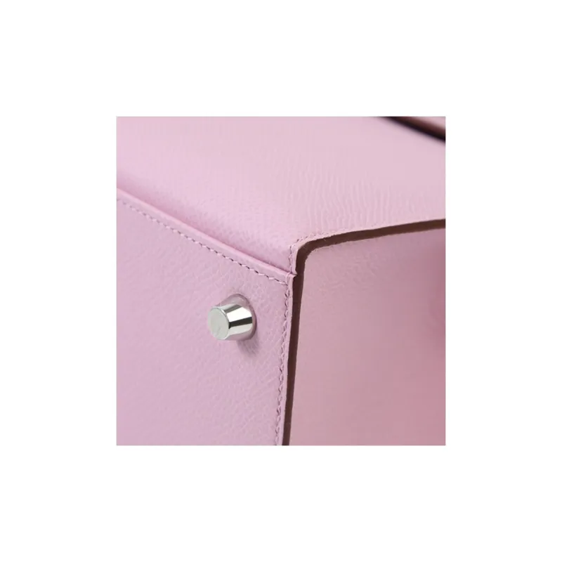 HERMES Kelly Epsom Leather Kelly Bag One Shoulder Handbags Regular Women's X9 Mauve Sylvestre Mallow Purple-10