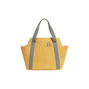 HERMES Canvas Bag, Mommy Bag, Handbag, Shoulder Bag Regular Women's Yellow