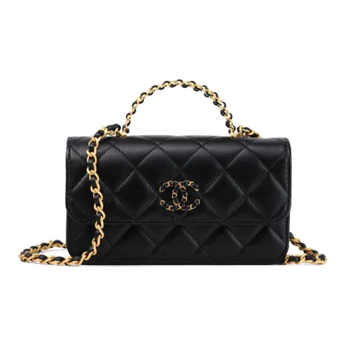 CHANEL WOC Sheepskin Handbag, Shoulder Bag, Crossbody Bag Women's Black