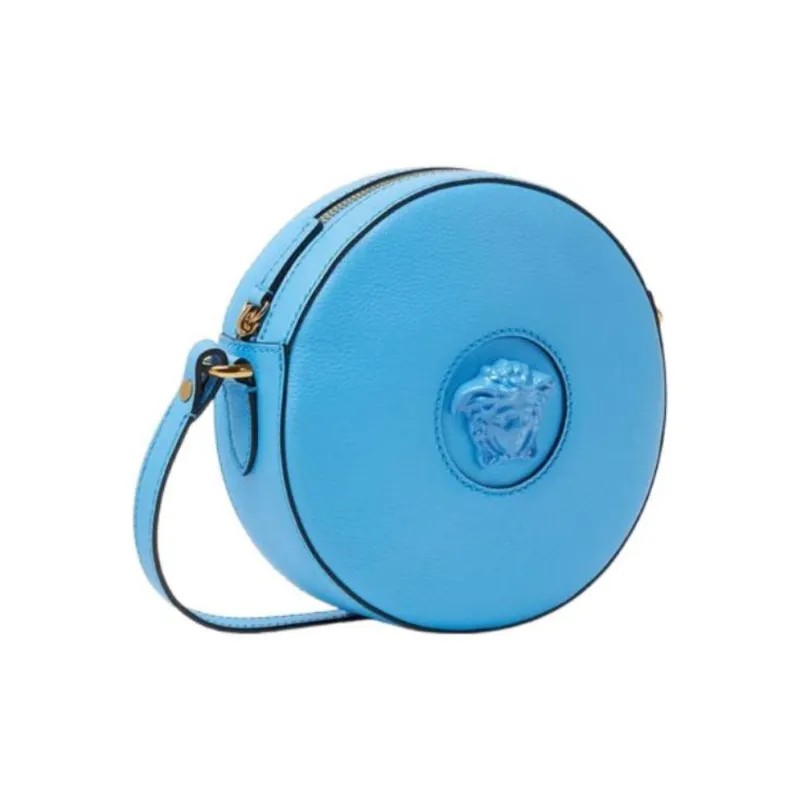 VERSACE La Medusa Leather Shoulder Bag Crossbody Bag Regular Women's Blue-1