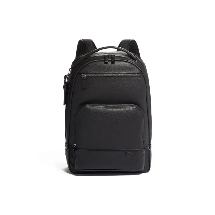 TUMI Harrison Leather Backpack Double Shoulder Regular Men's Black-0