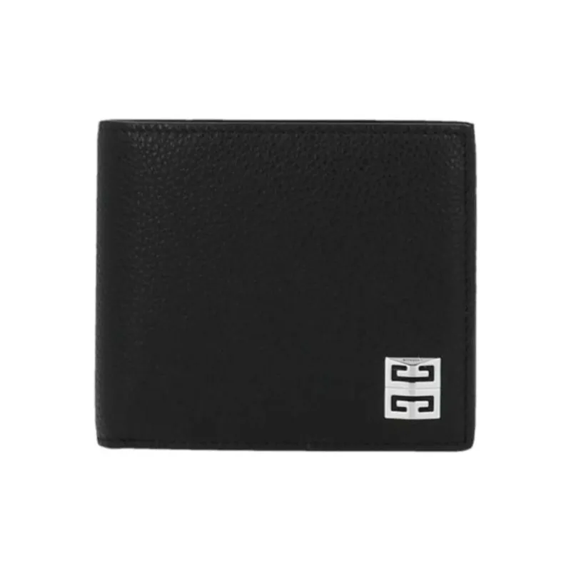 GIVENCHY Cow Leather Zero-Dollar Wallet Card Holder Wallet Men's Black-0