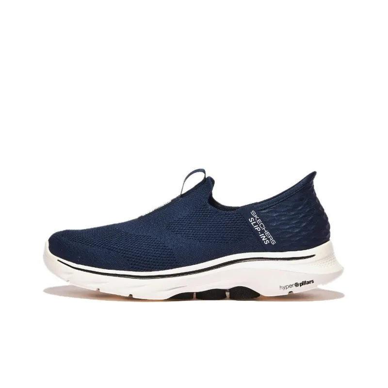 Skechers GO WALK 7 Cushioning Wear Resistant Low Top Casual Shoes Men's Blue White-0
