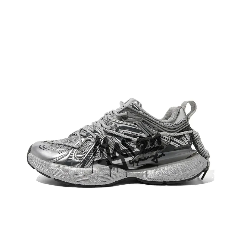 Masongarments Cage Series Abrasion Resistant, Breathable, Lightweight, Height Increasing Low Top Chunky Sneakers Unisex-46