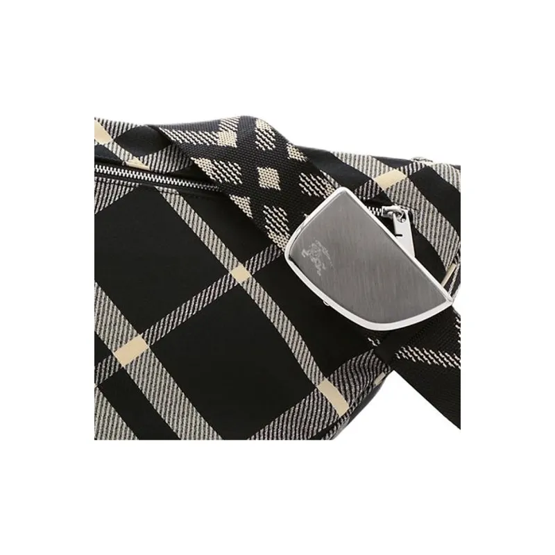 Burberry Cotton Blend Jacquard Fabric With Polyester Messenger Bag, Crossbody Bag, Shoulder Bag Men's Black-4