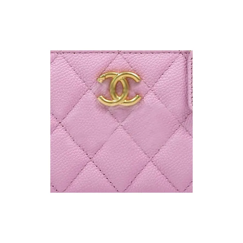 CHANEL 23P SS Litchi Grain Cow Leather Box Bag, Makeup Bag, Shoulder Bag, Crossbody Bag Medium Size Women's Pink-1