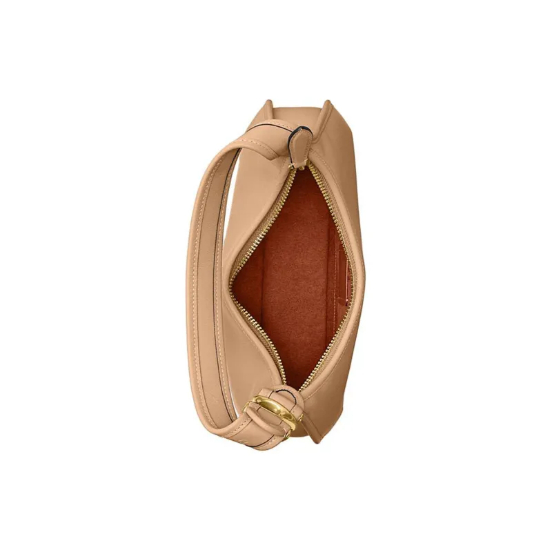 COACH Eve Glove Tanning Saddle Bag, One Shoulder Handbag Tubas Women's Camel-3