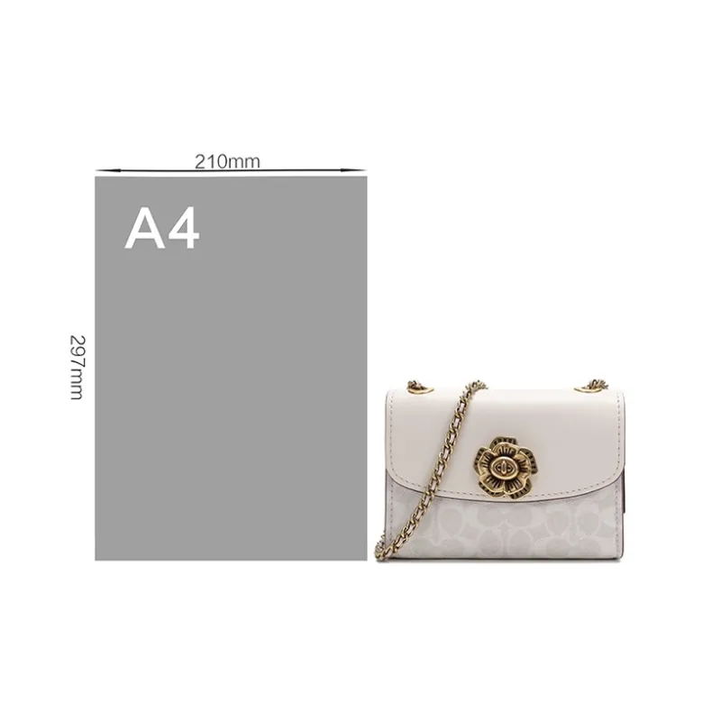 COACH Female Camellia Parker Single-Shoulder Bag White-6