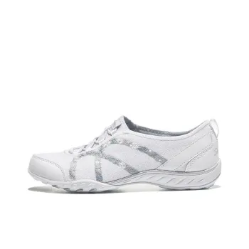 Skechers Breathe-Easy Cushioning Wear-Resistant Low-Top Casual Shoes Women's White