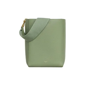 CELINE Soft Calfskin Bucket Bag Portable Crossbody Bag Shoulder Bag Women's Green