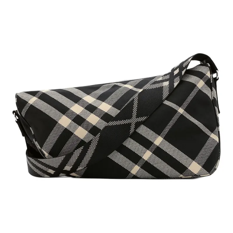 Burberry Cotton Blend Jacquard Fabric With Polyester Messenger Bag, Crossbody Bag, Shoulder Bag Men's Black-2