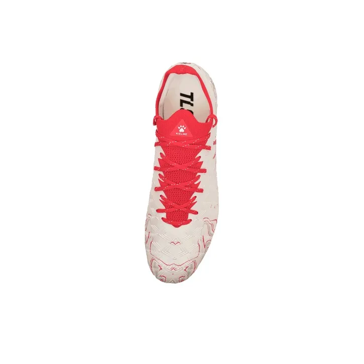 KELME MG Rubber Short Studs Lightweight Coverage Soccer Shoes Men's White Red-3