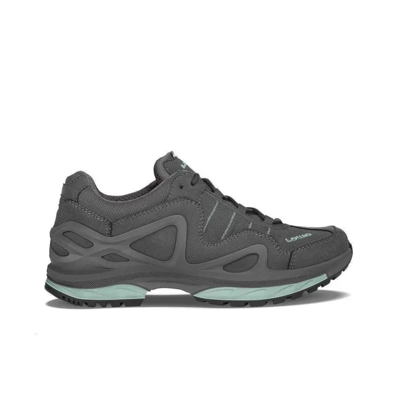 Lowa GORGON Anti-Slip Wear-Resistant Low-Top Trekking Shoes Women's Dark Gray Blue-1