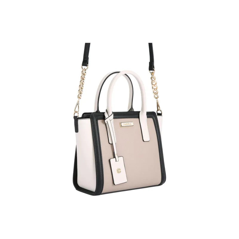 Kurt Geiger London Leather Tote Bag Shopping Bag Shoulder Bag Crossbody Bag Handbag Medium Size Women's White & Black-1