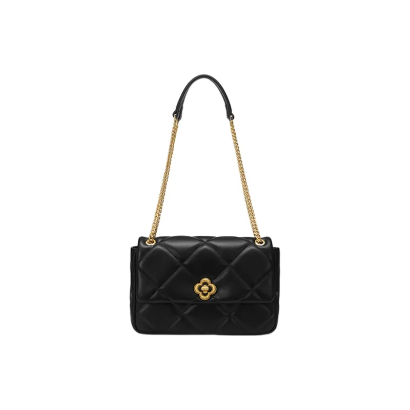 NUCELLE PU Small Square Bag One Shoulder Shoulder Bag For Women's Medium Size Women's White/Black/Pink-11
