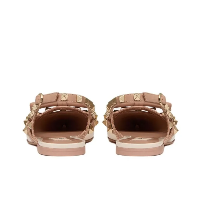 Valentino Garavani Rockstud Bow Slingback Ballerina Shoes-4
