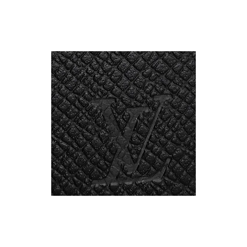 LOUIS VUITTON Pochette Voyage MM Needle Forest Leather Clutch Toiletry Bag Medium Size Men's Black-5
