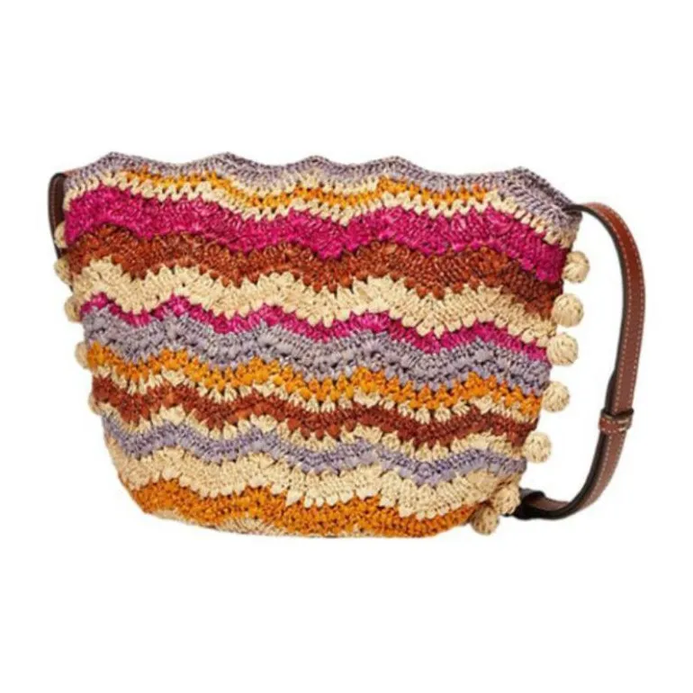 Vanessa Bruno Raffia Shoulder Bag Crossbody Bag Small Size Women's Multicolor-2