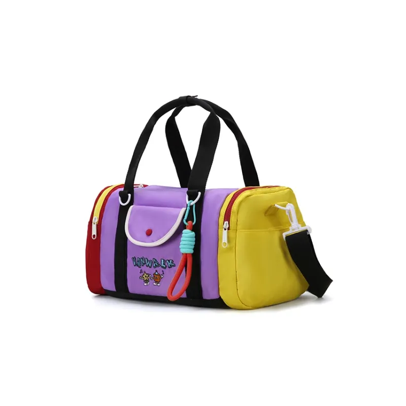 VANWALK Polyester Travel Shoulder Bag Crossbody Bag Handbag Regular Unisex White/Purple-13