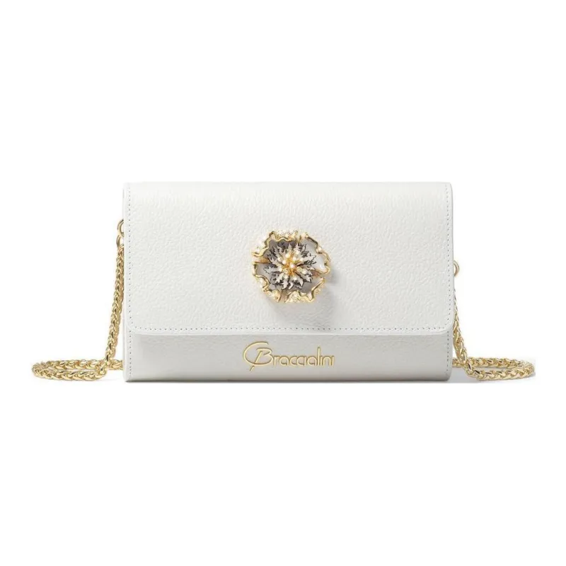 Braccialini Leather Wallet Women's White-0