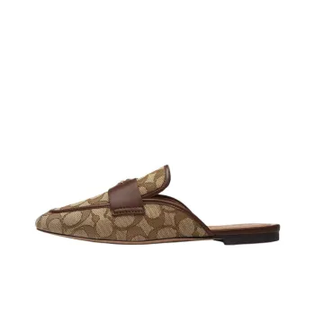 COACH Slip Resistant Wrap toe Slippers Women's Brown