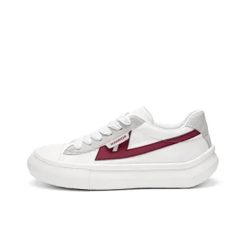 Warrior Sky Power New Youth White Shoes Platform Casual Shoes Unisex White/Gray/Red