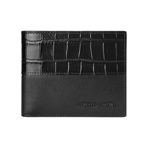 PIERRE CARDIN Cow Leather Business Minimalist Style Youth Wallet Regular Men's Black