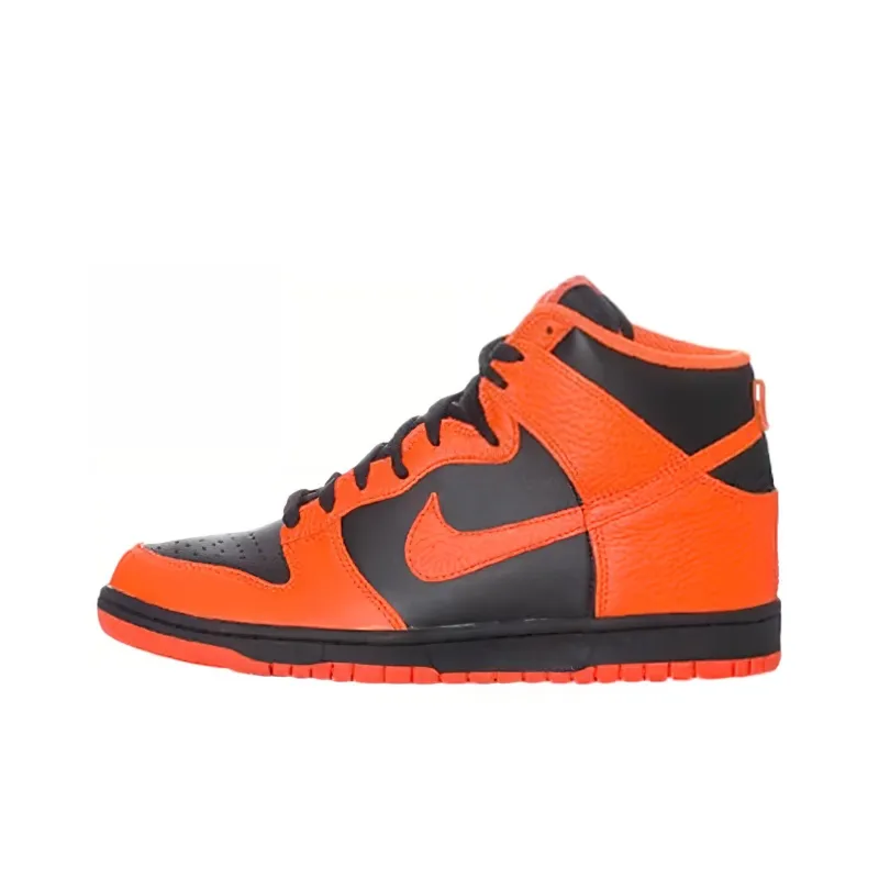 Nike Dunk High Black Safety Orange-0