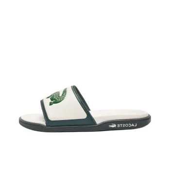 LACOSTE Slide Slippers Men's White Green