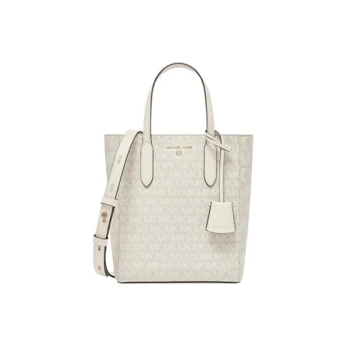 MICHAEL KORS Sinclair Textile, Leather Tote Bag, Shopping Bag, Handbag Small Size Women's Beige