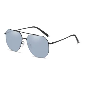 PISHUSHU Stainless Steel Square Sunglasses Unisex