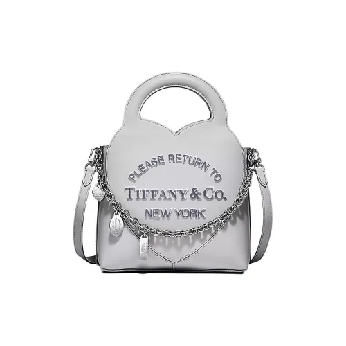 TIFFANY & CO. Calfskin Tote Bag, Shopping Bag, Handbag, Shoulder Bag, Crossbody Bag Mini Women's Gray
