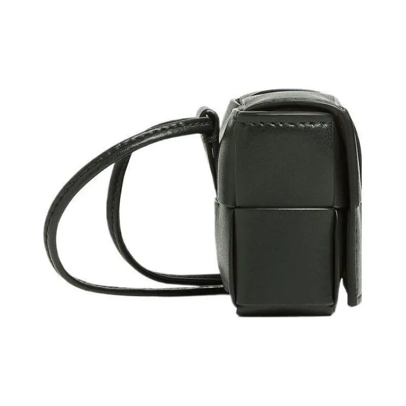Bottega Veneta CASSETTE Cow Leather Earphone Case Men's Dark Green & Wood Melon-1