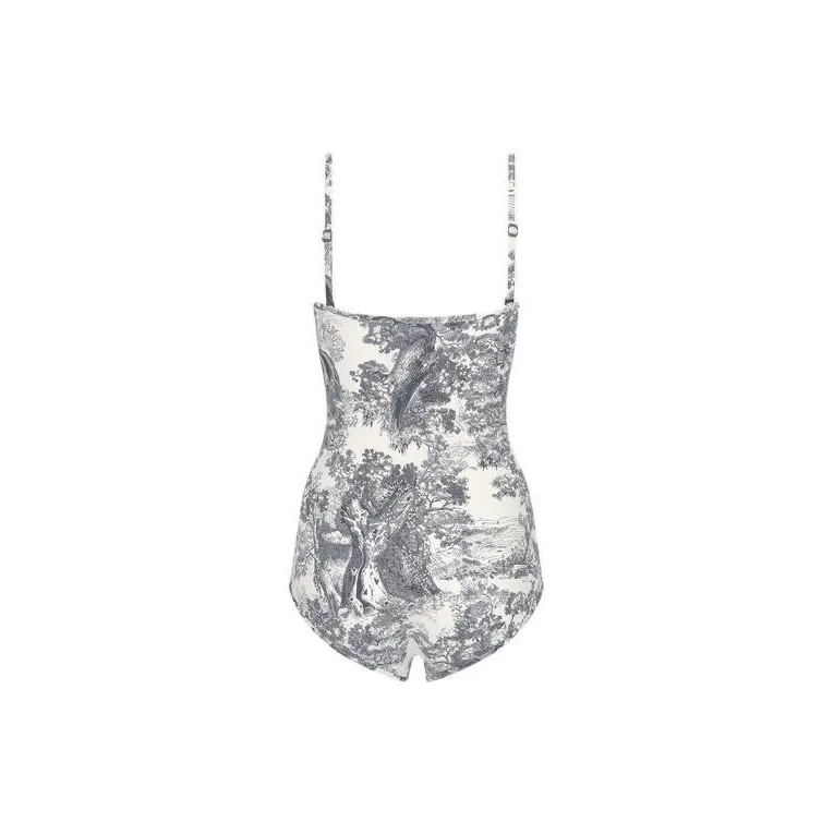 DIOR DIORIVIERA FW24 One-piece Swimsuit Women's White-1
