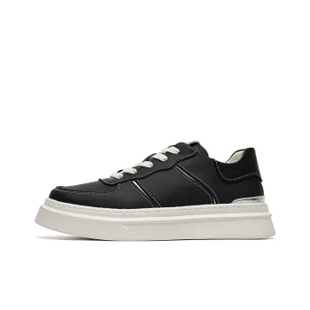 Angelmi Lightweight And Breathable Low Top Skateboard Shoes Men's Black