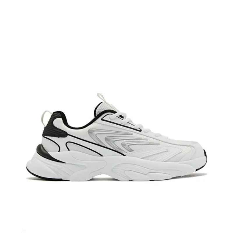 QIAODAN Shock Absorbers With Slip Resistant Features Low Top Casual Running Shoes Women's Jordan White Black-1