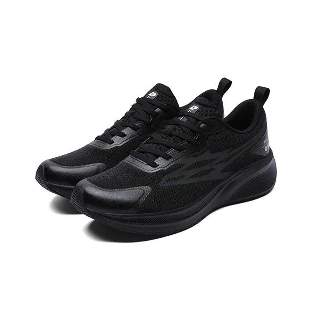 LPMX Cushioning Rebound Support Breathable Slip-Resistant Running Shoes Unisex Black Iridescent-2