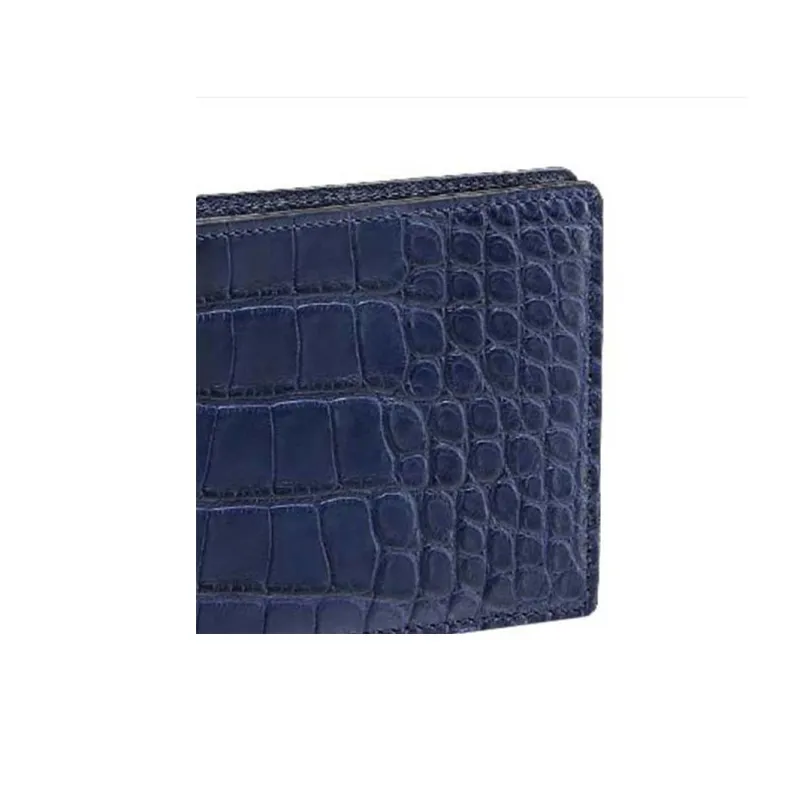 LOUIS VUITTON Multiple Crocodile Leather Wallet Men's Navy Blue-2