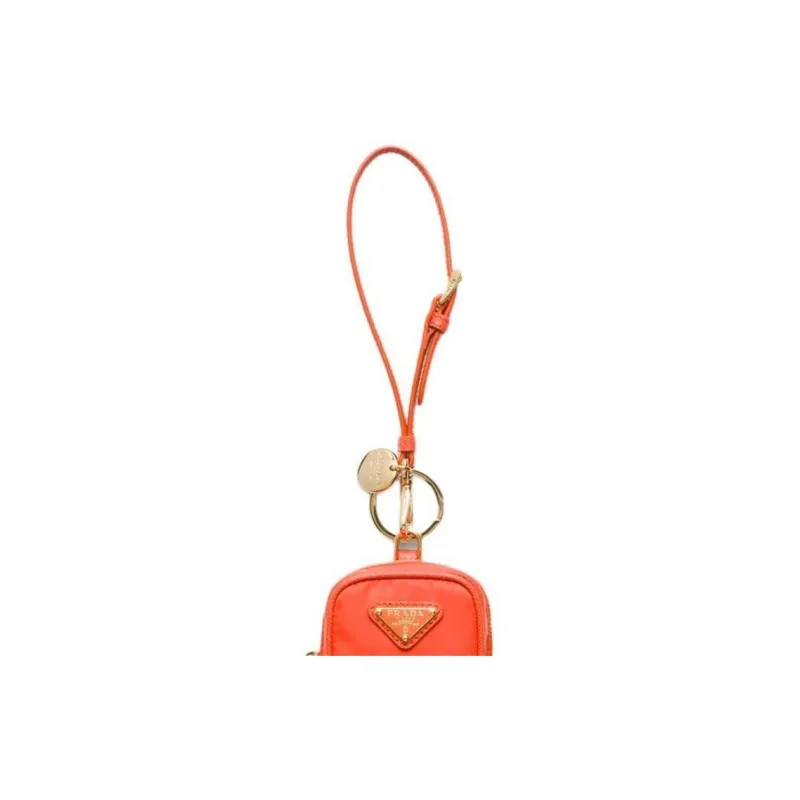 PRADA Re-Edition Fabric Clutch Mini Women's Orange-3