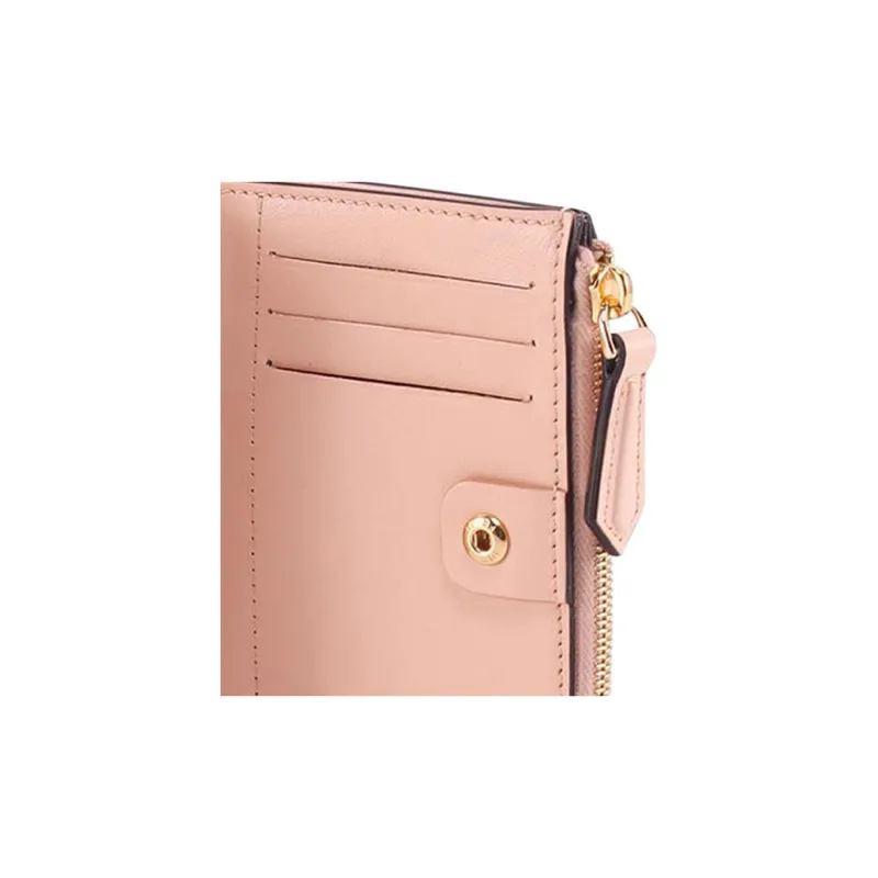 FENDI Leather Wallet Women's Pink-4