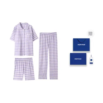Floating Light Islands Pajama Set Women's Box Light Purple